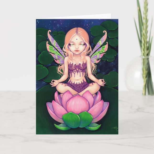 "Lotus Fairy" Greeting Card (Front)