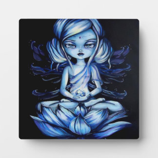 Lotus Fairy Meditation Fantasy Art Plaque