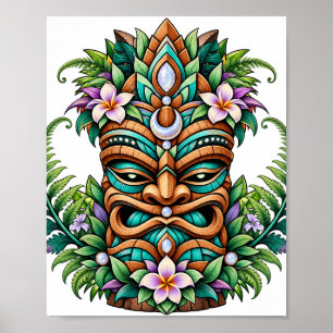 Lotus Fern Tiki Poster