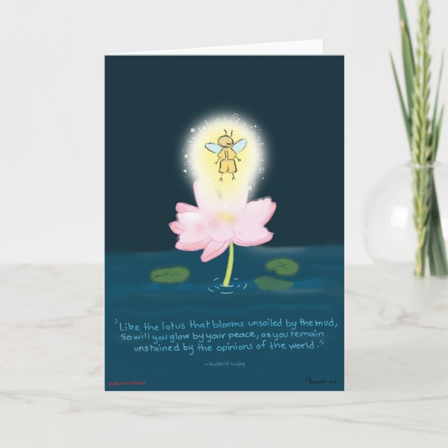 Lotus Firefly Greeting card (Front)