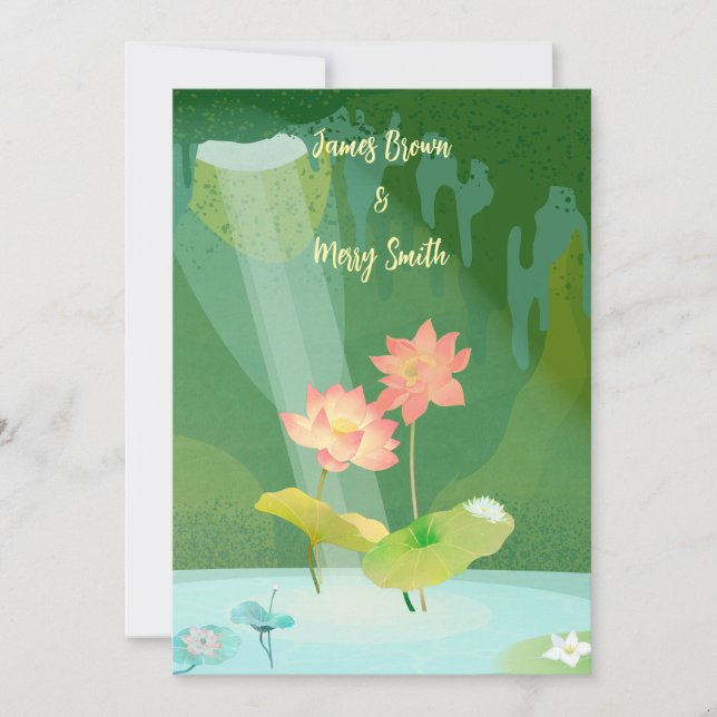 Lotus First Dance wedding Invitation (Front)