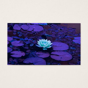 Lotus Fleur violet bleu Turquoise Floral Pond Zen