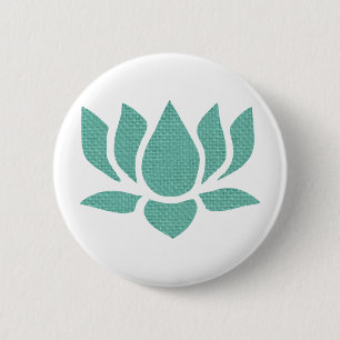 lotus flower 2 inch round button