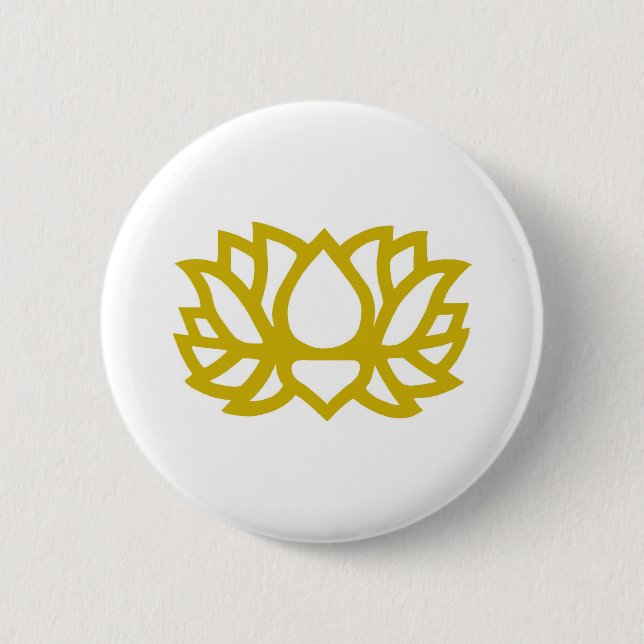 Lotus flower 2 inch round button (Front)