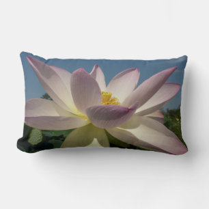 Lotus Flower and Blue Sky I Lumbar Pillow