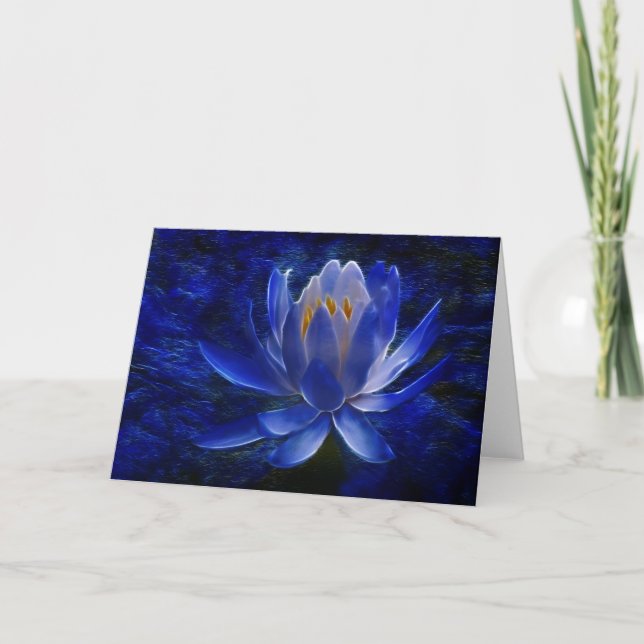 Lotus flower and its meaning card (Front)