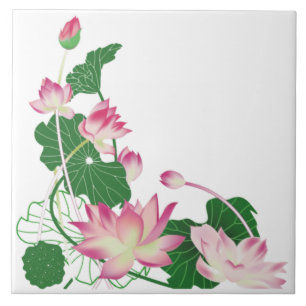 Lotus Flower Arrange carreaux en céramique