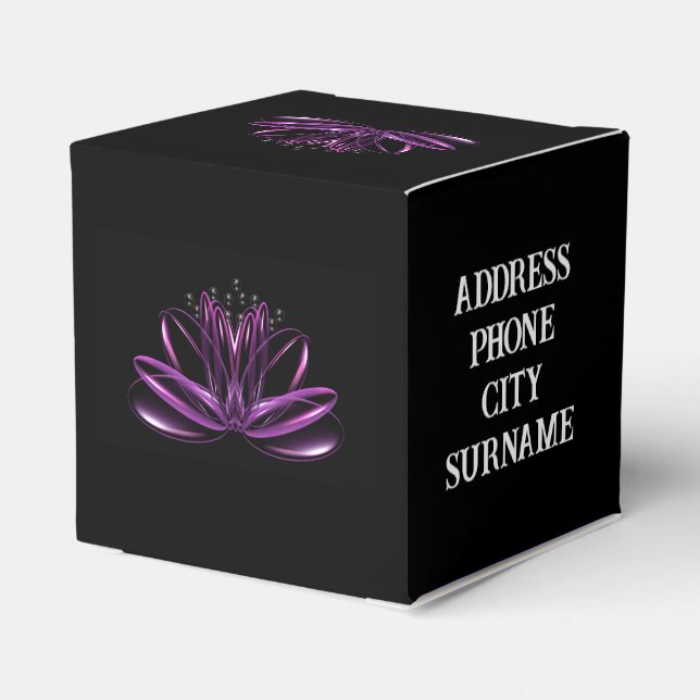 Lotus flower azure, background,Personalized Favor Box (Back Side)