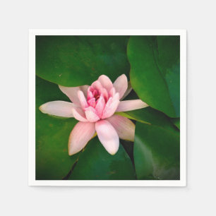 Lotus Flower Blossom  Photo Green foliage Napkin
