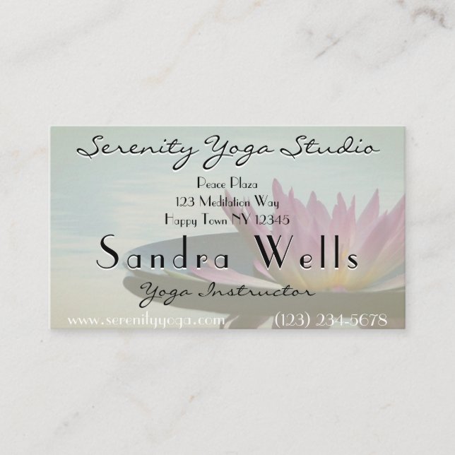 Lotus Flower Business Card (Front)