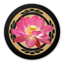 Lotus Flower Ceramic Knob 