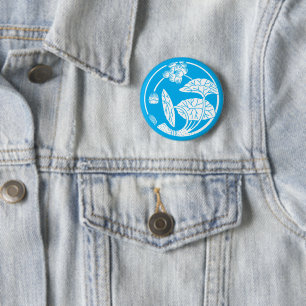 Lotus flower circle 2 inch round button