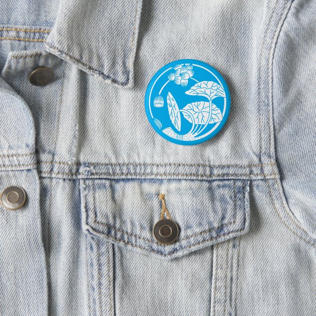 Lotus flower circle 2 inch round button (In Situ)