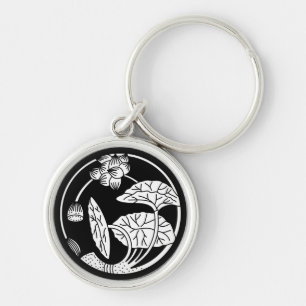 Lotus flower circle keychain
