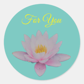 Lotus flower classic round sticker