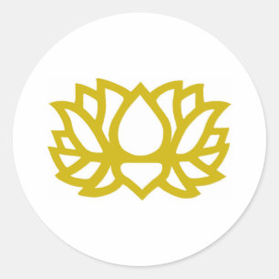 Lotus flower classic round sticker