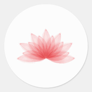 Lotus flower classic round sticker