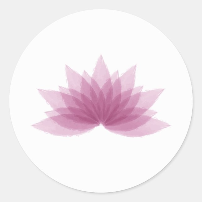 Lotus flower classic round sticker (Front)