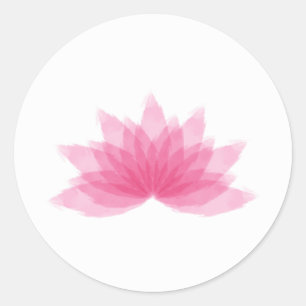 Lotus flower classic round sticker
