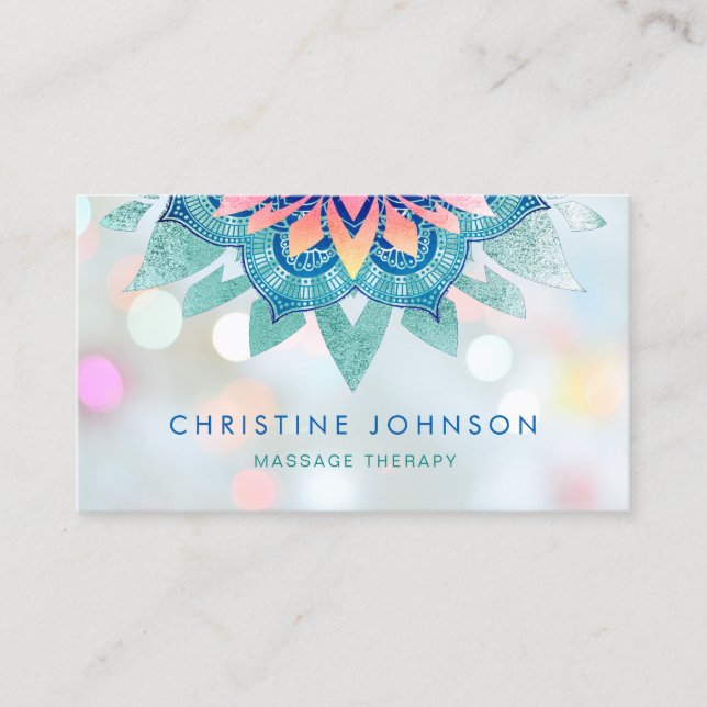 lotus flower design business card (Front)