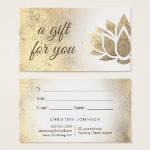 lotus flower design gift card