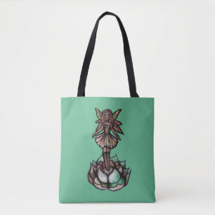 Lotus Flower Fairy Tote Bag