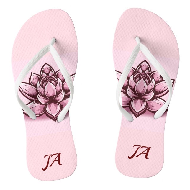 Lotus Flower Flip Flops (Footbed)