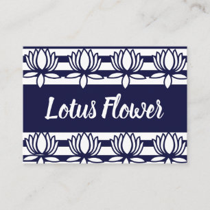 Lotus Flower Floral Stripe  Business Card