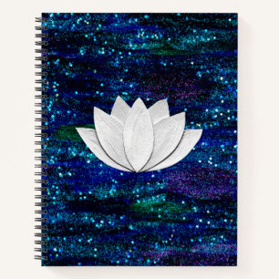 Lotus Flower Galaxy Notebook