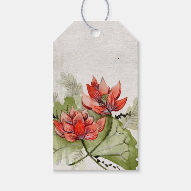Lotus Flower Gift Tags (Front)