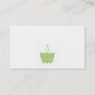 Lotus Flower Green Business Card