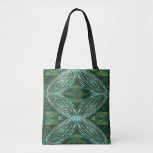 Lotus Flower Green Galaxy Tote Bag