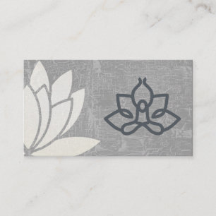 Lotus Flower Hand Yoga Instructor Business Card