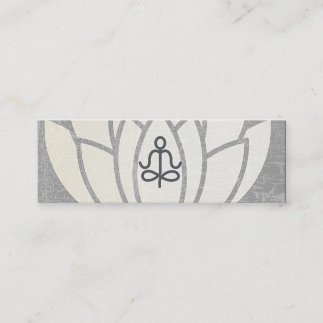 Lotus Flower | Hand | Yoga Pose Mini Business Card (Front)