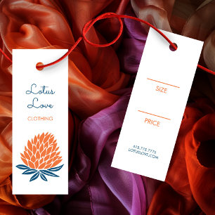 Lotus Flower Hang Tag Size Clothing Display Card
