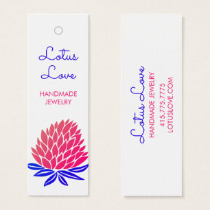 Lotus Flower HangTag Jewellery Clothing Display Ca