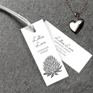 Lotus Flower HangTag Jewellery Clothing Display Ca