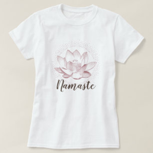 Lotus Flower illustration Yoga Namaste Wellness T-Shirt