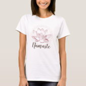 Lotus Flower illustration Yoga Namaste Wellness T-Shirt (Front)