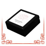 Lotus flower jeweller logo branding branded jewell gift box<br><div class="desc">Minimalist line art logo and slogan branded jewellery box for jewelers featuring an imperial red lotus flower logo. You can rebrand it by adding your own logo,  business name and slogan.</div>