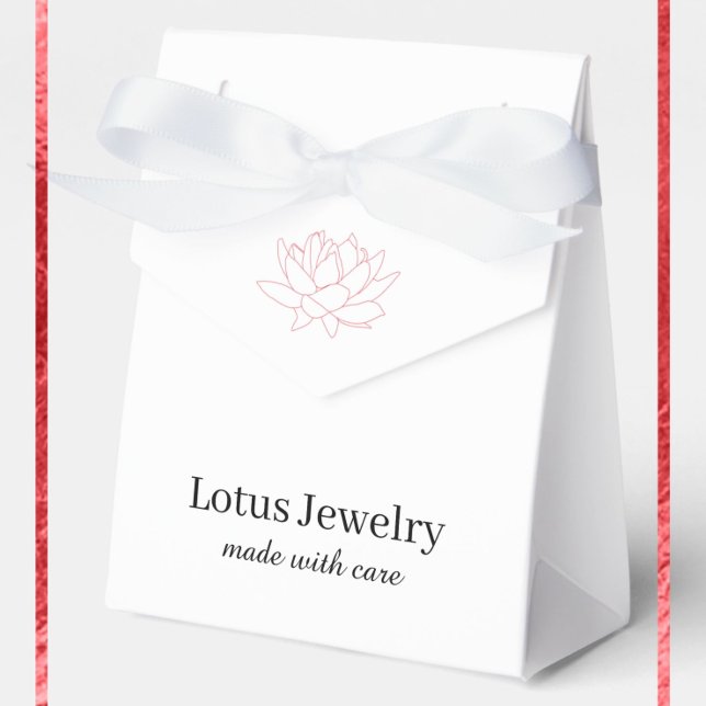 Lotus flower jewellery jeweller logo branding bran favor box (Creator Uploaded)