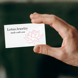 Lotus flower jewelry jeweler logo discount code 	Magnetic business card