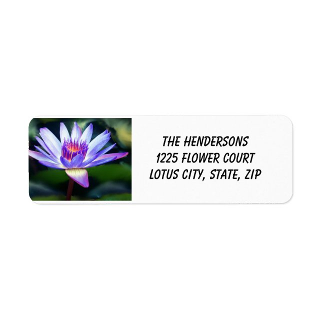 Lotus Flower Label (Front)