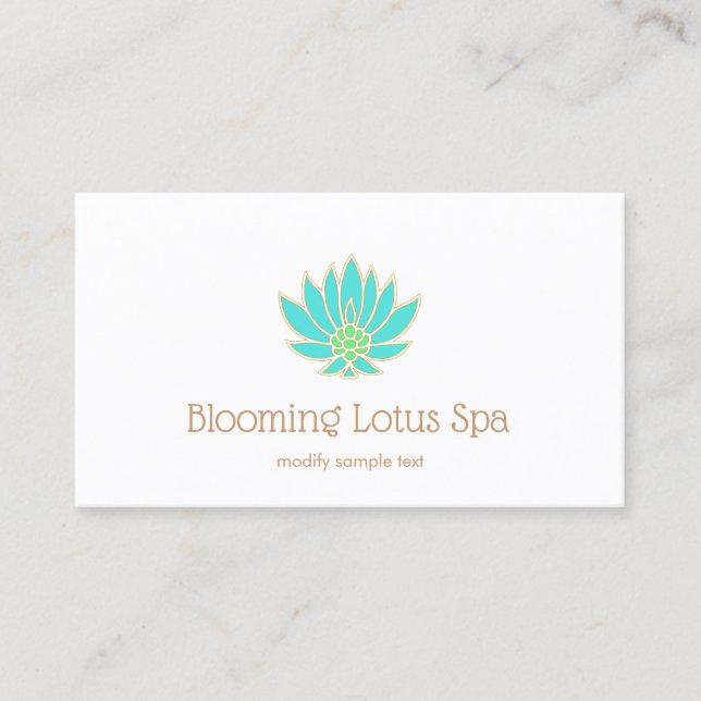 Lotus Flower Logo Natural & Alternative Medicine Business Card (Front)