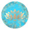 lotus flower logo on turquoise stone