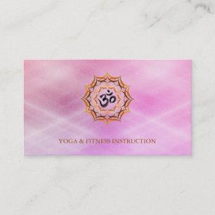 Lotus Flower Logo Yoga Elegant Modern Watercolor Business Card