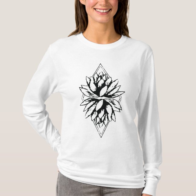 Lotus Flower Long Sleeve T-Shirt (Front)