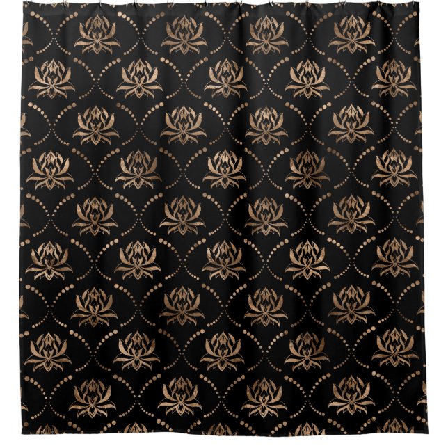 Lotus Flower Luxury pattern - black and gold (Front)
