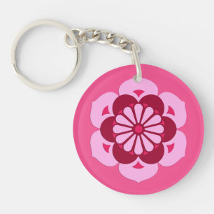 Lotus Flower Mandala, Fuchsia Pink et Bourgogne