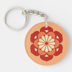 Lotus Flower Mandala, Pastel Orange et Mandarin
